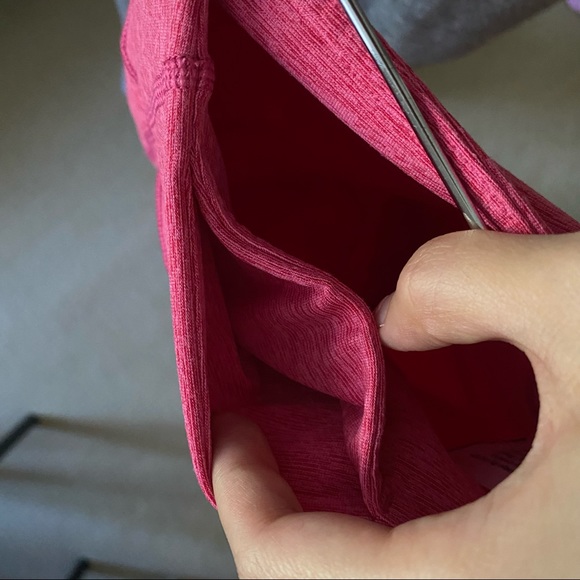 OUTDOOR VOICES Pink Flamingo Stripe 3/4 Leggings - Picture 8 of 10